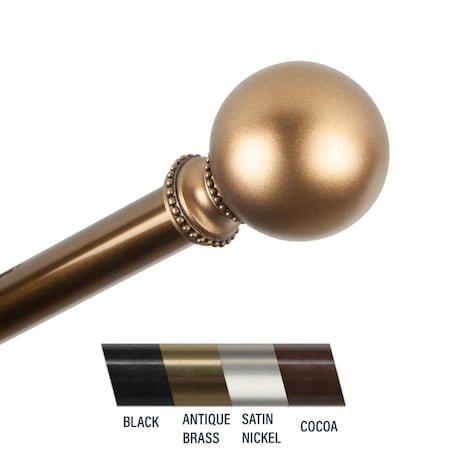 Central Design Julian 0.81 in. Curtain Rod, 66-120 in. - Antique Brass CE436829